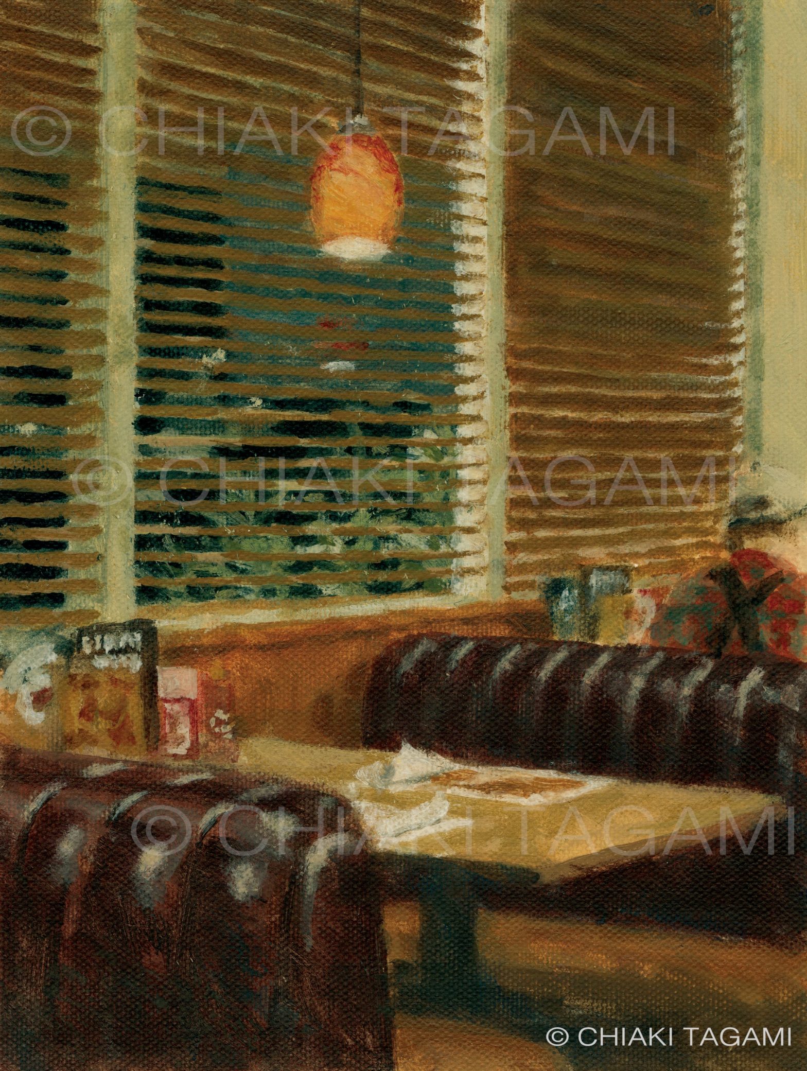 企画展「100人展」出品イラストー「Secret Talk」