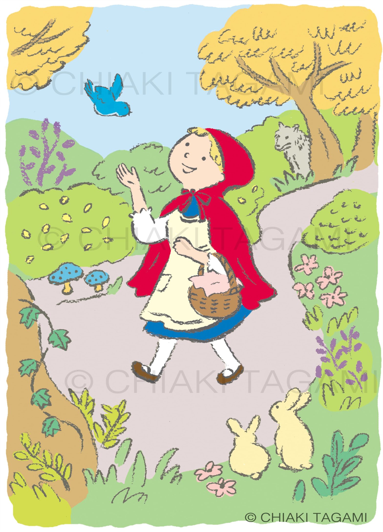 企画展「100人展」出品イラストー「赤ずきん」