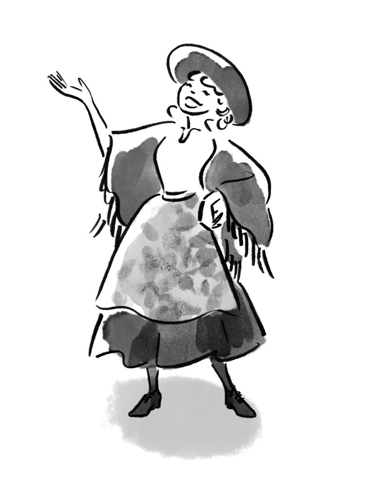 田上千晶　オリジナルイラスト　紅白歌合戦　江利チエミ